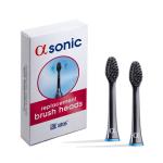 Alfa Sonic Replacement Brush Heads/ Końcówki do Szczoteczki Sonicznej Czarne 2 szt.