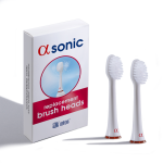 Alfa Sonic Replacement Brush Heads/ Końcówki do szczoteczki sonicznej  Białe 2 szt.