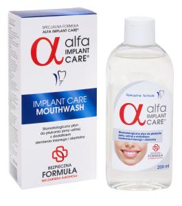 Alfa Implant Care Płyn do higieny jamy ustnej po zabiegach implantacyjnych 200ml. 